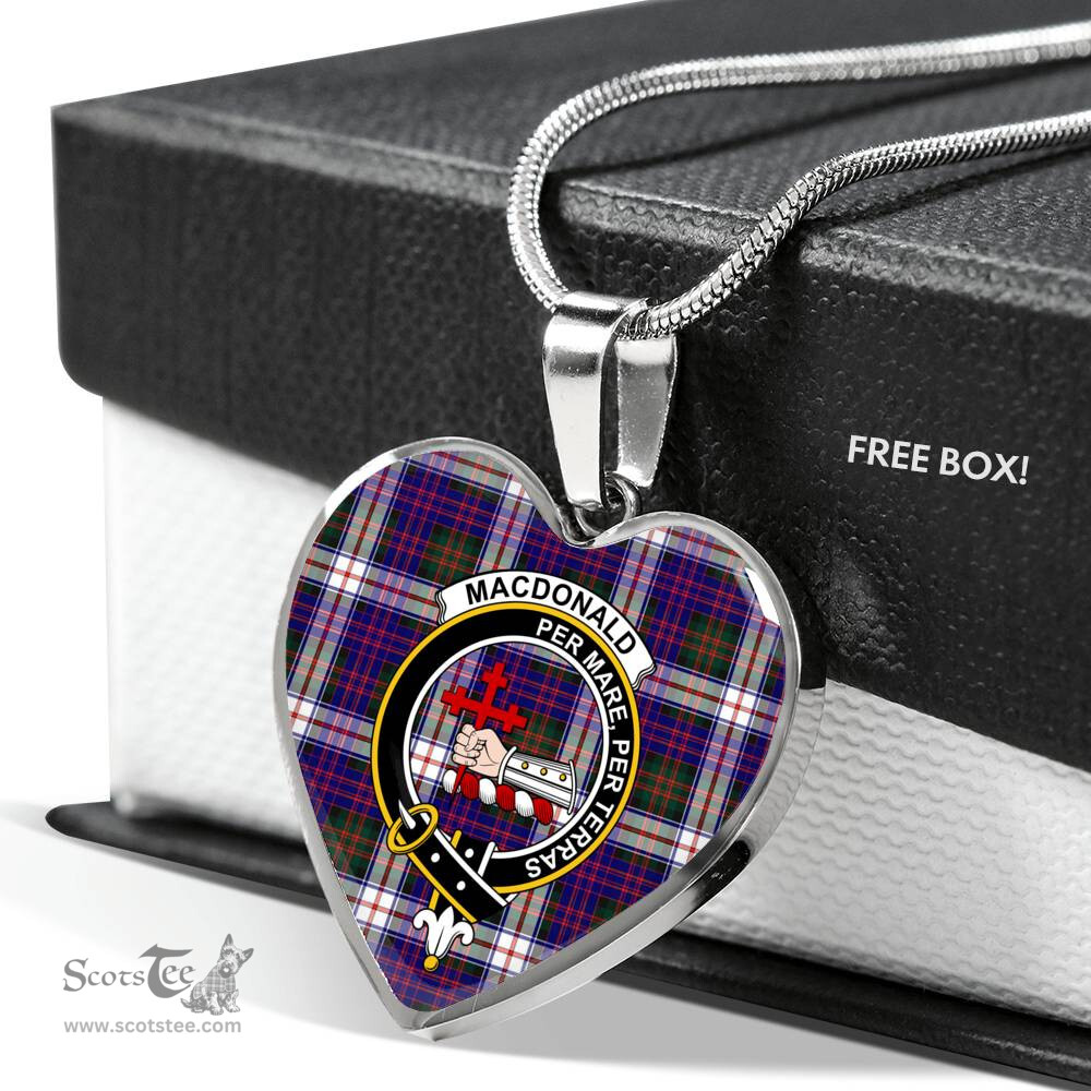 MacDonald Of Sleat Dress Modern Scottish Clan Heart Necklacemother's day gifts, gifts for mom, best gift for girlfriend, Tartan Heart Necklace Jewelry, Gold Heart Necklace, Silver Heart Necklace, Plaid Heart Necklace