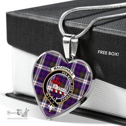 MacDonald Of Sleat Dress Modern Scottish Clan Heart Necklacemother's day gifts, gifts for mom, best gift for girlfriend, Tartan Heart Necklace Jewelry, Gold Heart Necklace, Silver Heart Necklace, Plaid Heart Necklace