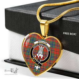 MacLean Of Duart Ancient Scottish Clan Heart Necklacemother's day gifts, gifts for mom, best gift for girlfriend, Tartan Heart Necklace Jewelry, Gold Heart Necklace, Silver Heart Necklace, Plaid Heart Necklace