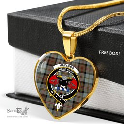 MacLeod Of Harris Weathered Scottish Clan Heart Necklacemother's day gifts, gifts for mom, best gift for girlfriend, Tartan Heart Necklace Jewelry, Gold Heart Necklace, Silver Heart Necklace, Plaid Heart Necklace