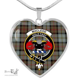 MacLeod Of Harris Weathered Scottish Clan Heart Necklacemother's day gifts, gifts for mom, best gift for girlfriend, Tartan Heart Necklace Jewelry, Gold Heart Necklace, Silver Heart Necklace, Plaid Heart Necklace