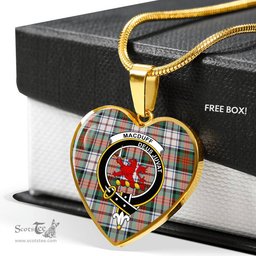 MacDuff Dress Ancient Scottish Clan Heart Necklacemother's day gifts, gifts for mom, best gift for girlfriend, Tartan Heart Necklace Jewelry, Gold Heart Necklace, Silver Heart Necklace, Plaid Heart Necklace