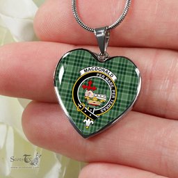 MacDonald Clan Donald Lord Of The Isles Hunting Scottish Clan Heart Necklacemother's day gifts, gifts for mom, best gift for girlfriend, Tartan Heart Necklace Jewelry, Gold Heart Necklace, Silver Heart Necklace, Plaid Heart Necklace