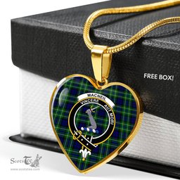 MacNeil of Colonsay Hunting Scottish Clan Heart Necklacemother's day gifts, gifts for mom, best gift for girlfriend, Tartan Heart Necklace Jewelry, Gold Heart Necklace, Silver Heart Necklace, Plaid Heart Necklace