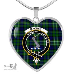 MacNeil of Colonsay Hunting Scottish Clan Heart Necklacemother's day gifts, gifts for mom, best gift for girlfriend, Tartan Heart Necklace Jewelry, Gold Heart Necklace, Silver Heart Necklace, Plaid Heart Necklace
