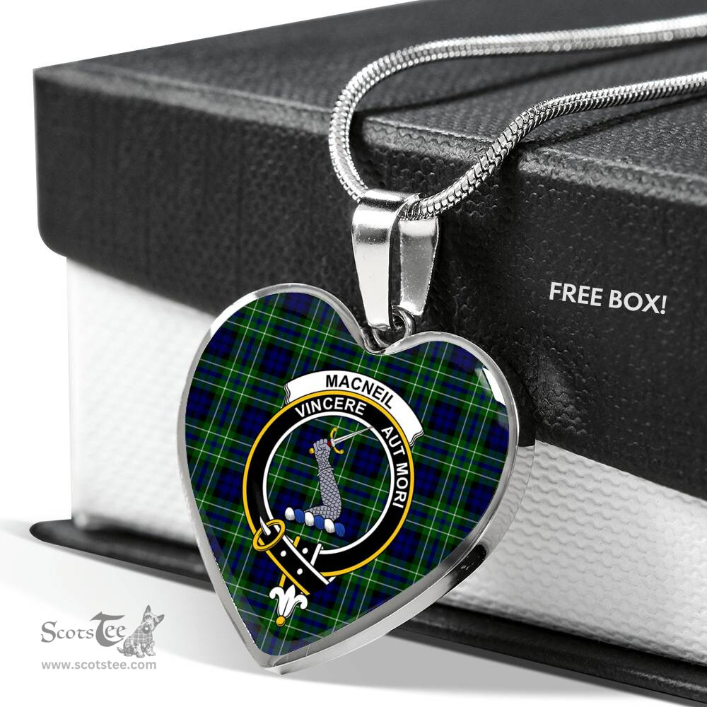 MacNeil of Colonsay Hunting Scottish Clan Heart Necklacemother's day gifts, gifts for mom, best gift for girlfriend, Tartan Heart Necklace Jewelry, Gold Heart Necklace, Silver Heart Necklace, Plaid Heart Necklace