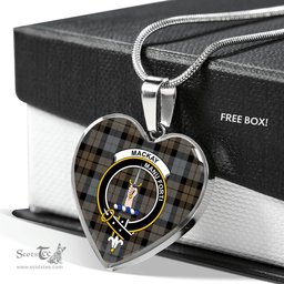 MacKay Weathered Scottish Clan Heart Necklacemother's day gifts, gifts for mom, best gift for girlfriend, Tartan Heart Necklace Jewelry, Gold Heart Necklace, Silver Heart Necklace, Plaid Heart Necklace