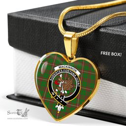 MacKinnon Hunting Modern Scottish Clan Heart Necklacemother's day gifts, gifts for mom, best gift for girlfriend, Tartan Heart Necklace Jewelry, Gold Heart Necklace, Silver Heart Necklace, Plaid Heart Necklace