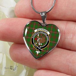 MacKinnon Hunting Modern Scottish Clan Heart Necklacemother's day gifts, gifts for mom, best gift for girlfriend, Tartan Heart Necklace Jewelry, Gold Heart Necklace, Silver Heart Necklace, Plaid Heart Necklace