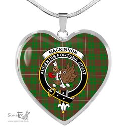 MacKinnon Hunting Modern Scottish Clan Heart Necklacemother's day gifts, gifts for mom, best gift for girlfriend, Tartan Heart Necklace Jewelry, Gold Heart Necklace, Silver Heart Necklace, Plaid Heart Necklace