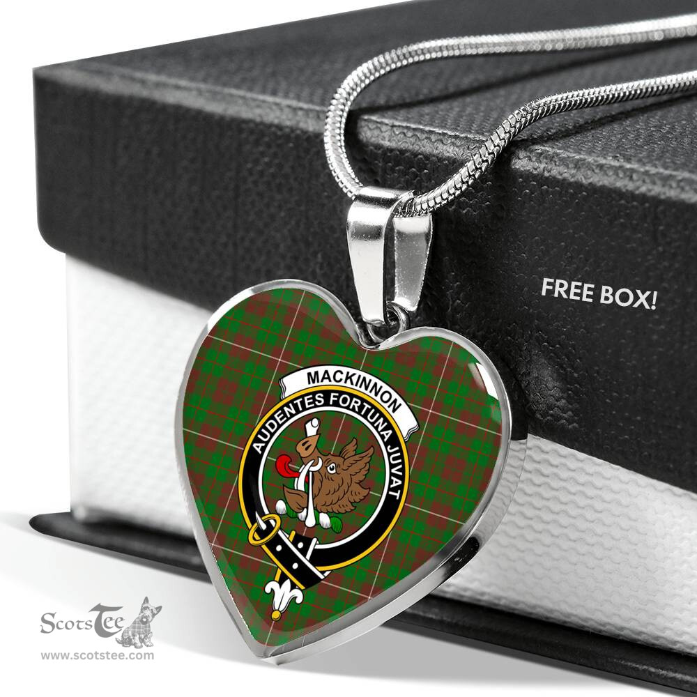 MacKinnon Hunting Modern Scottish Clan Heart Necklacemother's day gifts, gifts for mom, best gift for girlfriend, Tartan Heart Necklace Jewelry, Gold Heart Necklace, Silver Heart Necklace, Plaid Heart Necklace