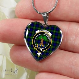 MacEwan Scottish Clan Heart Necklacemother's day gifts, gifts for mom, best gift for girlfriend, Tartan Heart Necklace Jewelry, Gold Heart Necklace, Silver Heart Necklace, Plaid Heart Necklace