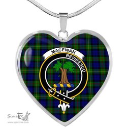 MacEwan Scottish Clan Heart Necklacemother's day gifts, gifts for mom, best gift for girlfriend, Tartan Heart Necklace Jewelry, Gold Heart Necklace, Silver Heart Necklace, Plaid Heart Necklace