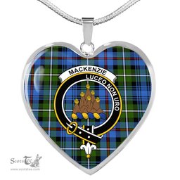 MacKenzie Hunting Scottish Clan Heart Necklacemother's day gifts, gifts for mom, best gift for girlfriend, Tartan Heart Necklace Jewelry, Gold Heart Necklace, Silver Heart Necklace, Plaid Heart Necklace