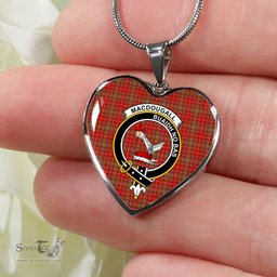 MacDougall Scottish Clan Heart Necklacemother's day gifts, gifts for mom, best gift for girlfriend, Tartan Heart Necklace Jewelry, Gold Heart Necklace, Silver Heart Necklace, Plaid Heart Necklace
