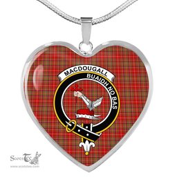 MacDougall Scottish Clan Heart Necklacemother's day gifts, gifts for mom, best gift for girlfriend, Tartan Heart Necklace Jewelry, Gold Heart Necklace, Silver Heart Necklace, Plaid Heart Necklace