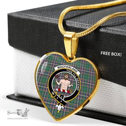 MacFarlane Hunting Ancient Scottish Clan Heart Necklacemother's day gifts, gifts for mom, best gift for girlfriend, Tartan Heart Necklace Jewelry, Gold Heart Necklace, Silver Heart Necklace, Plaid Heart Necklace