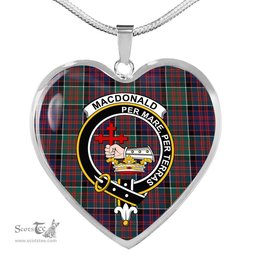 MacDonald Clan Donald Scottish Clan Heart Necklacemother's day gifts, gifts for mom, best gift for girlfriend, Tartan Heart Necklace Jewelry, Gold Heart Necklace, Silver Heart Necklace, Plaid Heart Necklace