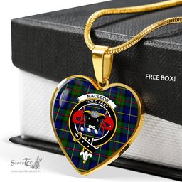 MacLeod Of Harris Modern Scottish Clan Heart Necklacemother's day gifts, gifts for mom, best gift for girlfriend, Tartan Heart Necklace Jewelry, Gold Heart Necklace, Silver Heart Necklace, Plaid Heart Necklace
