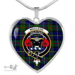 MacLeod Of Harris Modern Scottish Clan Heart Necklacemother's day gifts, gifts for mom, best gift for girlfriend, Tartan Heart Necklace Jewelry, Gold Heart Necklace, Silver Heart Necklace, Plaid Heart Necklace