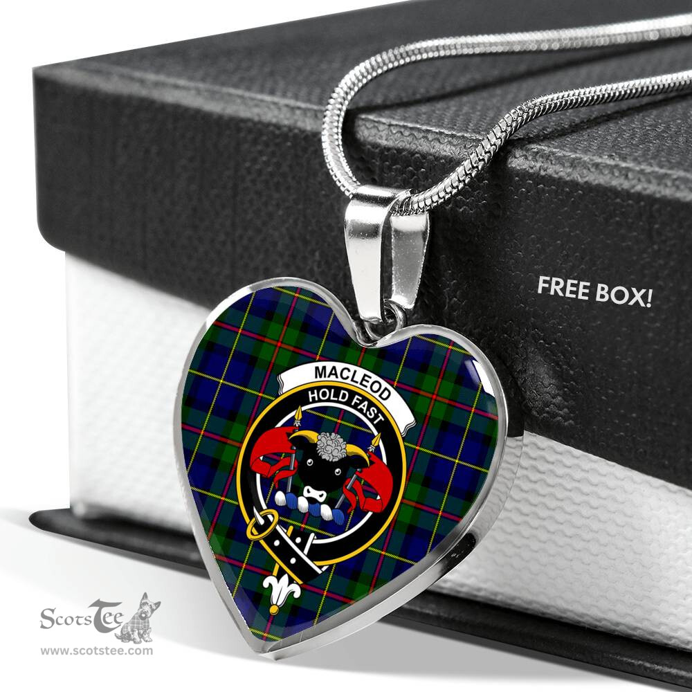 MacLeod Of Harris Modern Scottish Clan Heart Necklacemother's day gifts, gifts for mom, best gift for girlfriend, Tartan Heart Necklace Jewelry, Gold Heart Necklace, Silver Heart Necklace, Plaid Heart Necklace