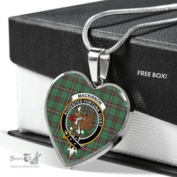 MacKinnon Hunting Ancient Scottish Clan Heart Necklacemother's day gifts, gifts for mom, best gift for girlfriend, Tartan Heart Necklace Jewelry, Gold Heart Necklace, Silver Heart Necklace, Plaid Heart Necklace