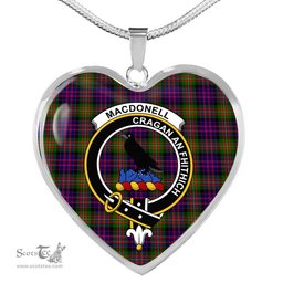 MacDonell Of Glengarry Modern Scottish Clan Heart Necklacemother's day gifts, gifts for mom, best gift for girlfriend, Tartan Heart Necklace Jewelry, Gold Heart Necklace, Silver Heart Necklace, Plaid Heart Necklace