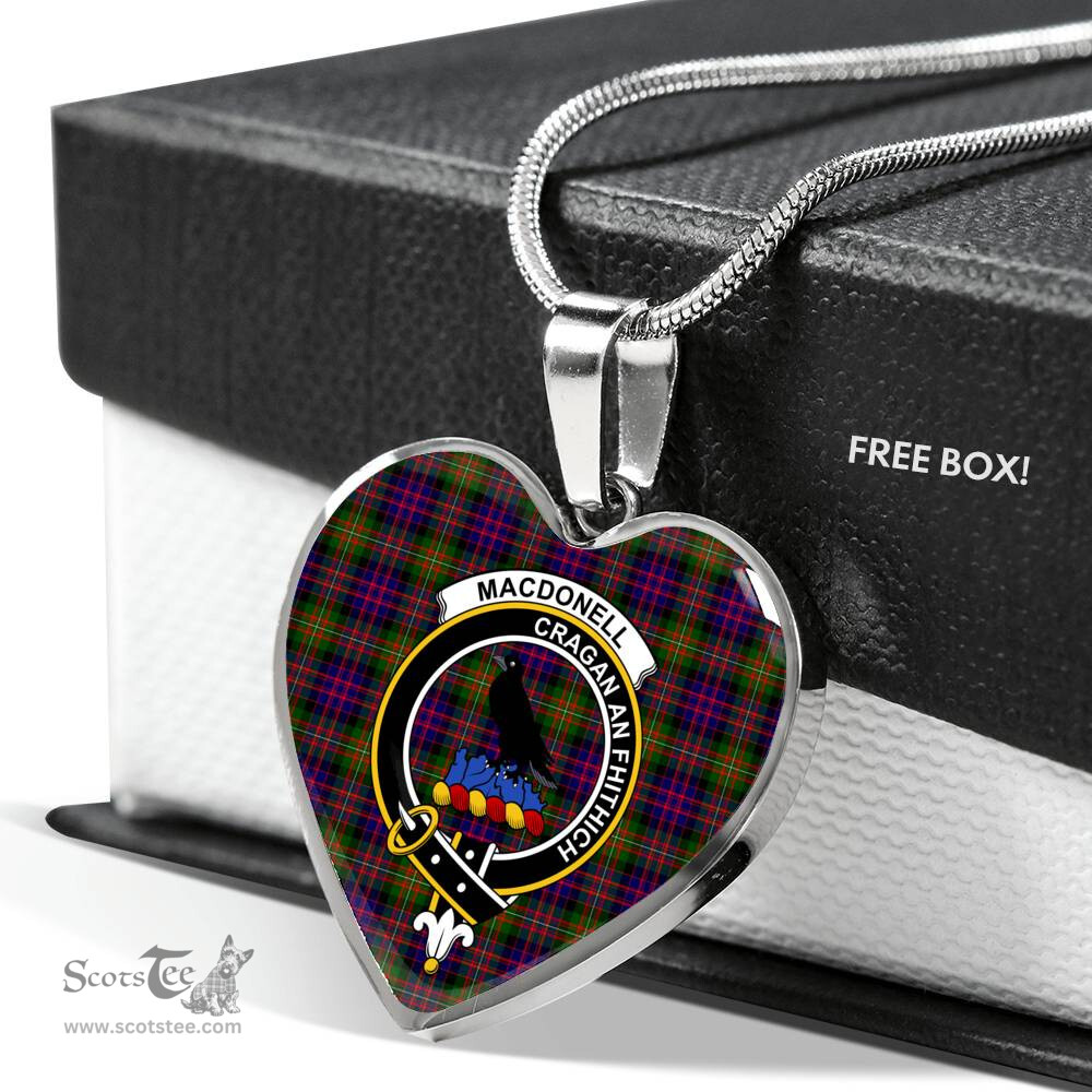 MacDonell Of Glengarry Modern Scottish Clan Heart Necklacemother's day gifts, gifts for mom, best gift for girlfriend, Tartan Heart Necklace Jewelry, Gold Heart Necklace, Silver Heart Necklace, Plaid Heart Necklace
