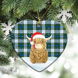 Scottish Campbell Dress Tartan Christmas Ceramic Ornament - Highland Cows Style - Tartan Plaid Christmas Decor Scottish Plaid Tartan Plaid - ScotsTee - scotstee.com