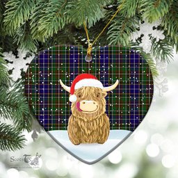 Scottish Bolin Tartan Christmas Ceramic Ornament - Highland Cows Style - Tartan Plaid Christmas Decor Scottish Plaid Tartan Plaid - ScotsTee - scotstee.com