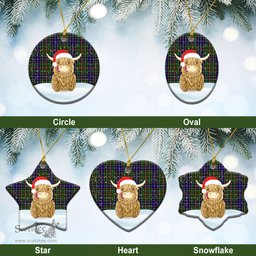Scottish Bolin Tartan Christmas Ceramic Ornament - Highland Cows Style - Tartan Plaid Christmas Decor Scottish Plaid Tartan Plaid - ScotsTee - scotstee.com