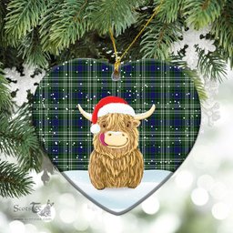 Scottish Blyth Tartan Christmas Ceramic Ornament - Highland Cows Style - Tartan Plaid Christmas Decor Scottish Plaid Tartan Plaid - ScotsTee - scotstee.com