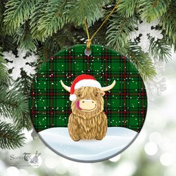 Scottish Beveridge Tartan Christmas Ceramic Ornament - Highland Cows Style - Tartan Plaid Christmas Decor Scottish Plaid Tartan Plaid - ScotsTee - scotstee.com
