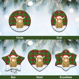 Scottish Baxter Modern Tartan Christmas Ceramic Ornament - Highland Cows Style - Tartan Plaid Christmas Decor Scottish Plaid Tartan Plaid - ScotsTee - scotstee.com