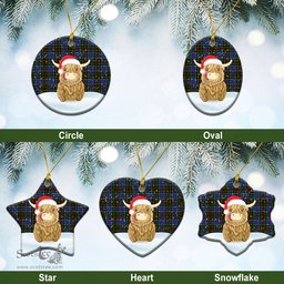 Scottish Brodie Hunting Modern Tartan Christmas Ceramic Ornament - Highland Cows Style - Tartan Plaid Christmas Decor Scottish Plaid Tartan Plaid - ScotsTee - scotstee.com