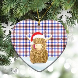 Scottish Boswell Modern Tartan Christmas Ceramic Ornament - Highland Cows Style - Tartan Plaid Christmas Decor Scottish Plaid Tartan Plaid - ScotsTee - scotstee.com