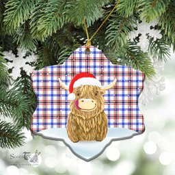 Scottish Boswell Modern Tartan Christmas Ceramic Ornament - Highland Cows Style - Tartan Plaid Christmas Decor Scottish Plaid Tartan Plaid - ScotsTee - scotstee.com
