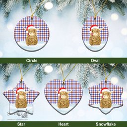 Scottish Boswell Modern Tartan Christmas Ceramic Ornament - Highland Cows Style - Tartan Plaid Christmas Decor Scottish Plaid Tartan Plaid - ScotsTee - scotstee.com