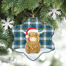 Scottish Campbell Dress Ancient Tartan Christmas Ceramic Ornament - Highland Cows Style - Tartan Plaid Christmas Decor Scottish Plaid Tartan Plaid - ScotsTee - scotstee.com
