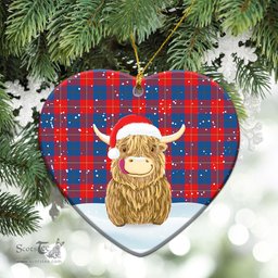 Scottish Blane Tartan Christmas Ceramic Ornament - Highland Cows Style - Tartan Plaid Christmas Decor Scottish Plaid Tartan Plaid - ScotsTee - scotstee.com