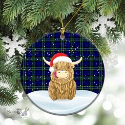 Scottish Arbuthnot Modern Tartan Christmas Ceramic Ornament - Highland Cows Style - Tartan Plaid Christmas Decor Scottish Plaid Tartan Plaid - ScotsTee - scotstee.com