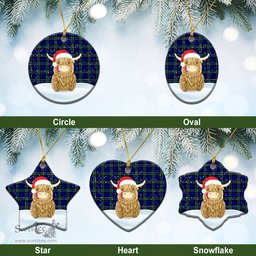 Scottish Arbuthnot Modern Tartan Christmas Ceramic Ornament - Highland Cows Style - Tartan Plaid Christmas Decor Scottish Plaid Tartan Plaid - ScotsTee - scotstee.com