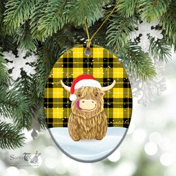 Scottish Barclay Dress Modern Tartan Christmas Ceramic Ornament - Highland Cows Style - Tartan Plaid Christmas Decor Scottish Plaid Tartan Plaid - ScotsTee - scotstee.com
