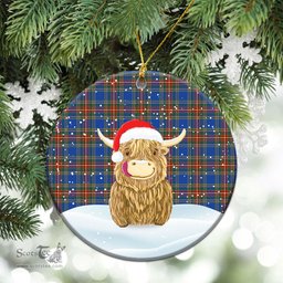 Scottish Beaton Ancient Tartan Christmas Ceramic Ornament - Highland Cows Style - Tartan Plaid Christmas Decor Scottish Plaid Tartan Plaid - ScotsTee - scotstee.com