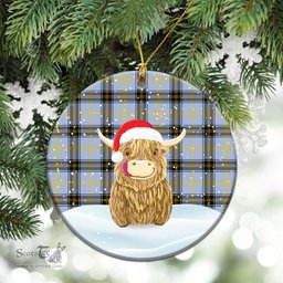 Scottish Bell of the Borders Tartan Christmas Ceramic Ornament - Highland Cows Style - Tartan Plaid Christmas Decor Scottish Plaid Tartan Plaid - ScotsTee - scotstee.com