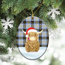 Scottish Bell of the Borders Tartan Christmas Ceramic Ornament - Highland Cows Style - Tartan Plaid Christmas Decor Scottish Plaid Tartan Plaid - ScotsTee - scotstee.com