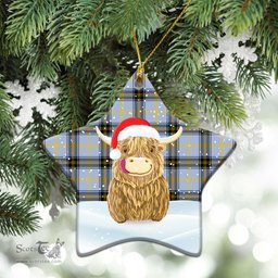 Scottish Bell of the Borders Tartan Christmas Ceramic Ornament - Highland Cows Style - Tartan Plaid Christmas Decor Scottish Plaid Tartan Plaid - ScotsTee - scotstee.com
