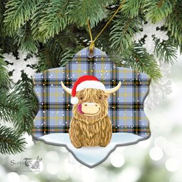 Scottish Bell of the Borders Tartan Christmas Ceramic Ornament - Highland Cows Style - Tartan Plaid Christmas Decor Scottish Plaid Tartan Plaid - ScotsTee - scotstee.com