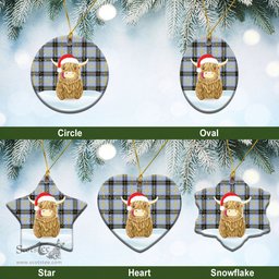 Scottish Bell of the Borders Tartan Christmas Ceramic Ornament - Highland Cows Style - Tartan Plaid Christmas Decor Scottish Plaid Tartan Plaid - ScotsTee - scotstee.com