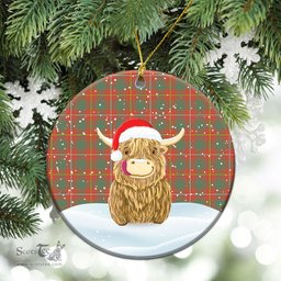 Scottish Bruce Ancient Tartan Christmas Ceramic Ornament - Highland Cows Style - Tartan Plaid Christmas Decor Scottish Plaid Tartan Plaid - ScotsTee - scotstee.com